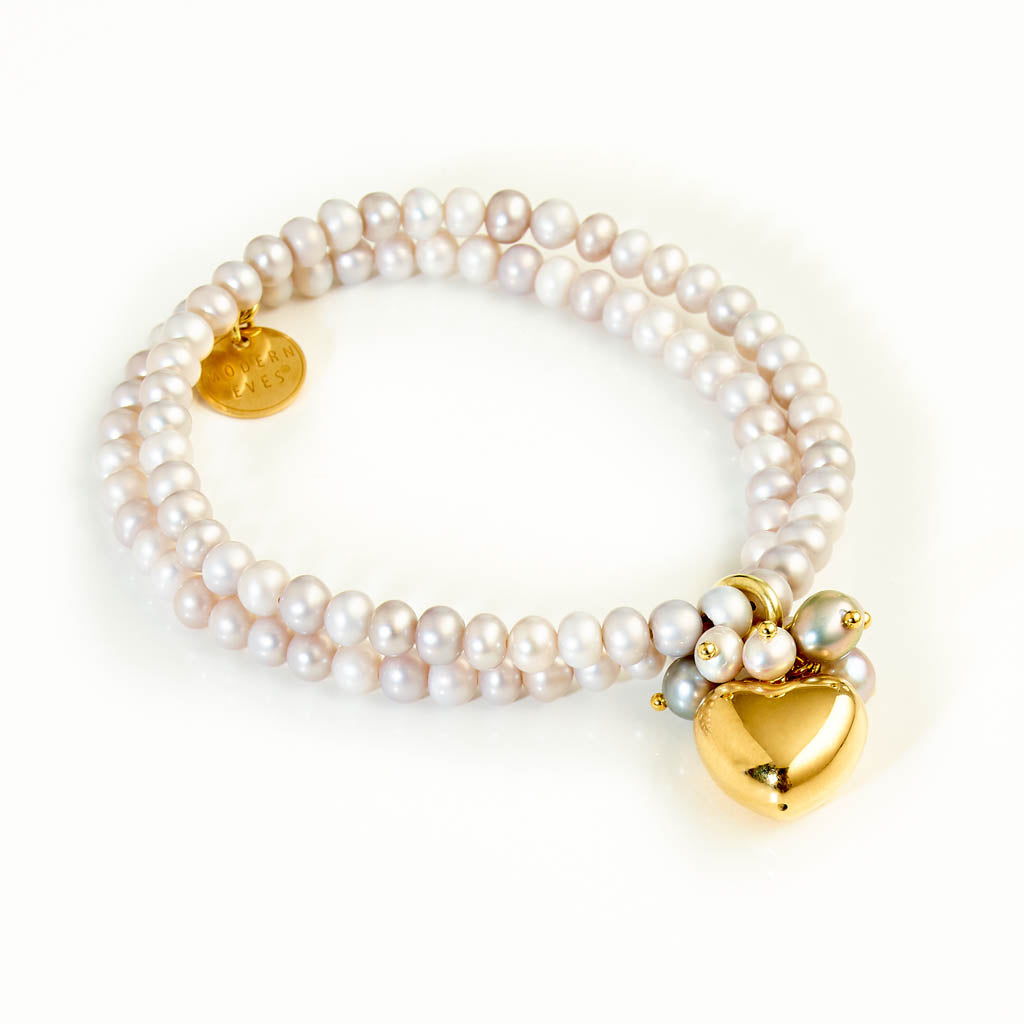 HERZ Armband zweireihig