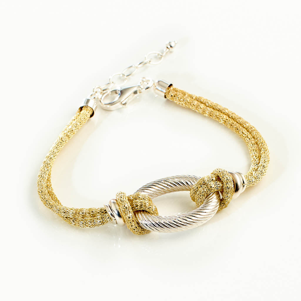 TRILLI Lurex Armband versilbert