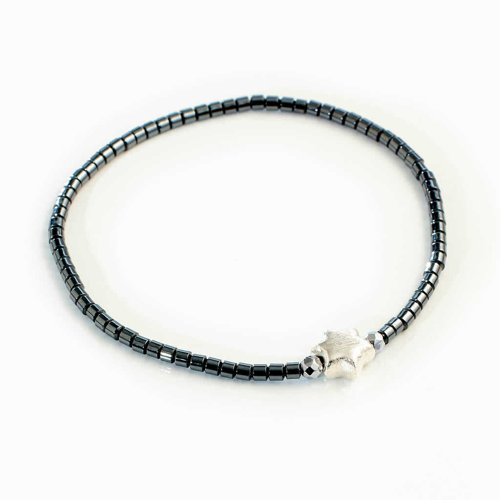 Hämatit Silberstern Armband