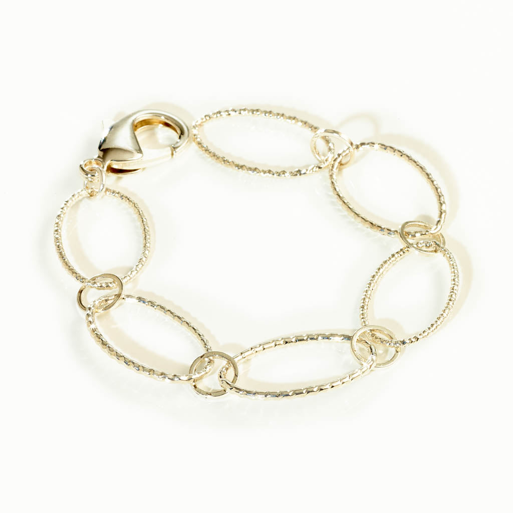 Glieder-Armband aus hochwertig versilberte Bronze
