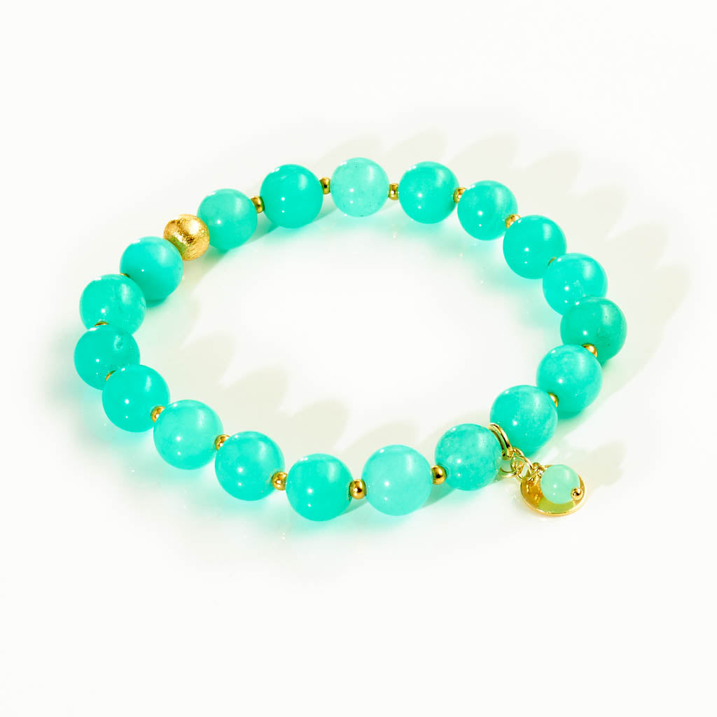 DOTTY Armband – "Ocean Breeze" – Mint Jade & Gold