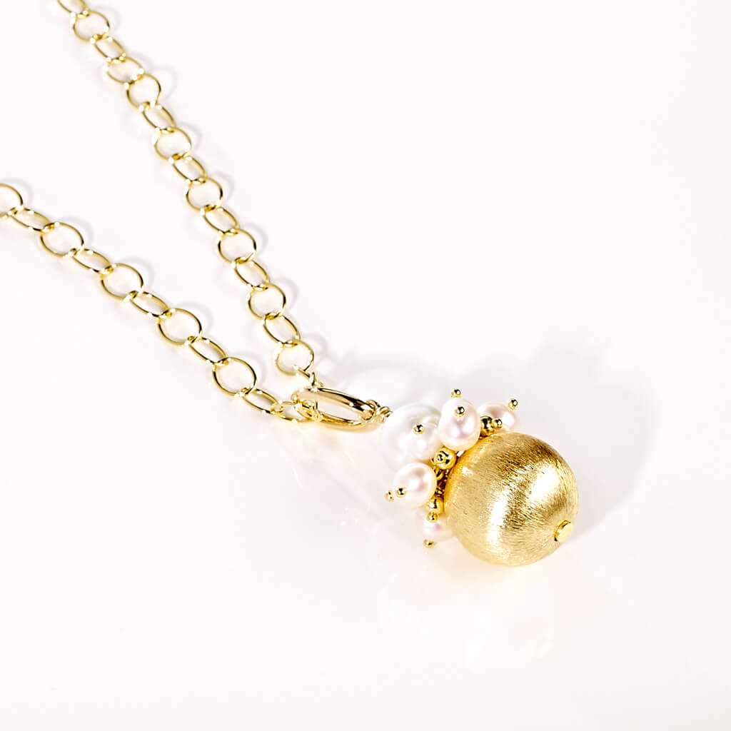 PEARL WHITE 20s POMPOM Anhänger