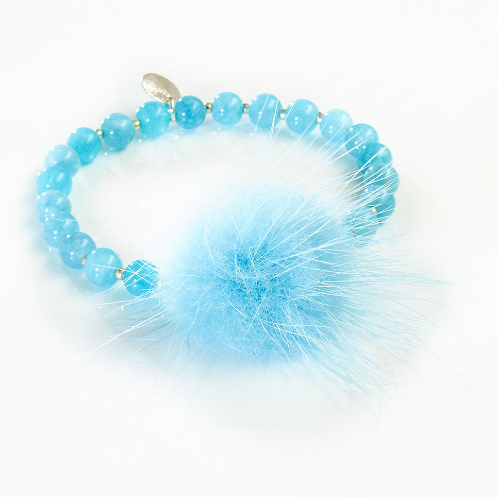 LIGHT BLUE FLUFFY Deluxe Armband