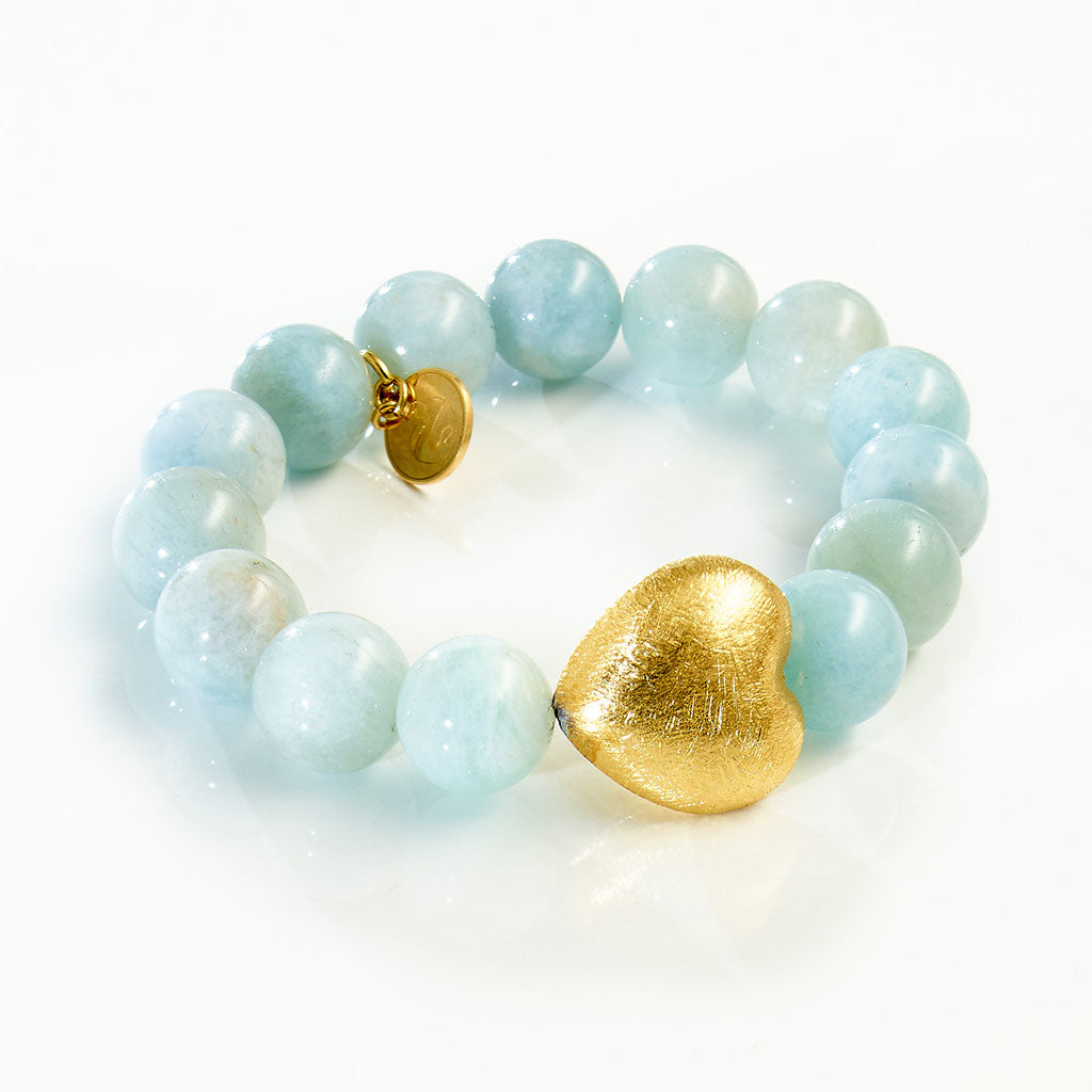 CLASSIC HEART Armband 14mm vergoldet