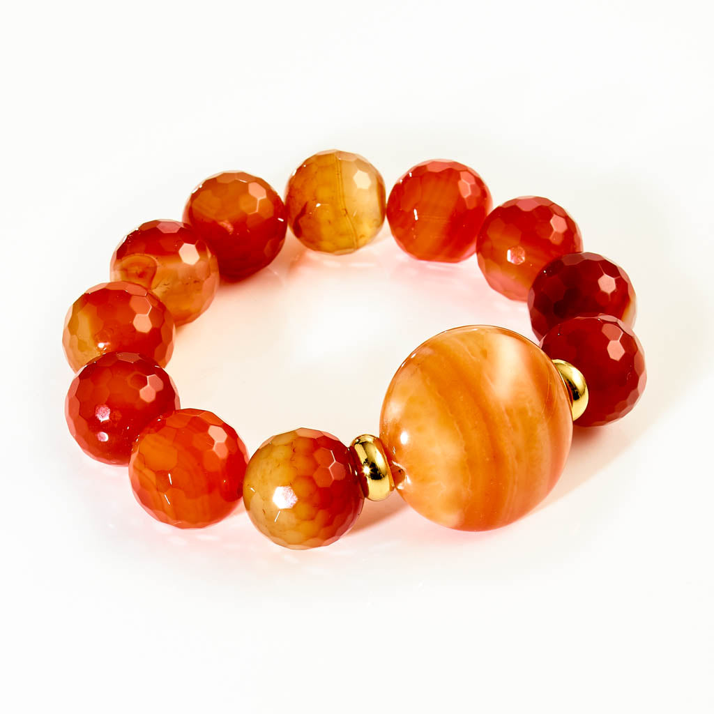 Carneol Deluxe Armband