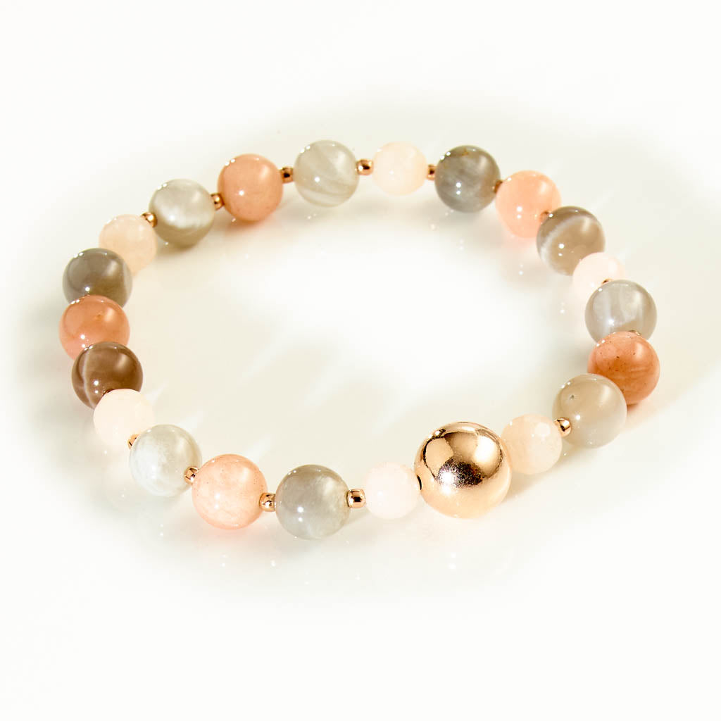Mondstein rosé MIX Armband