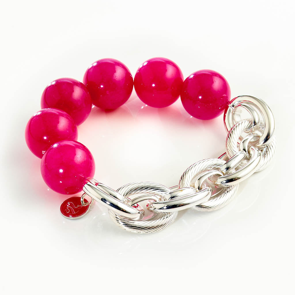 TRILLI SPLIT PINK JADE Armband