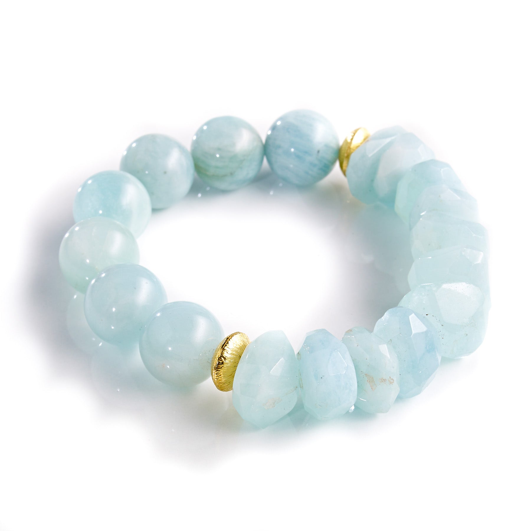 DUO Armband Aquamarin