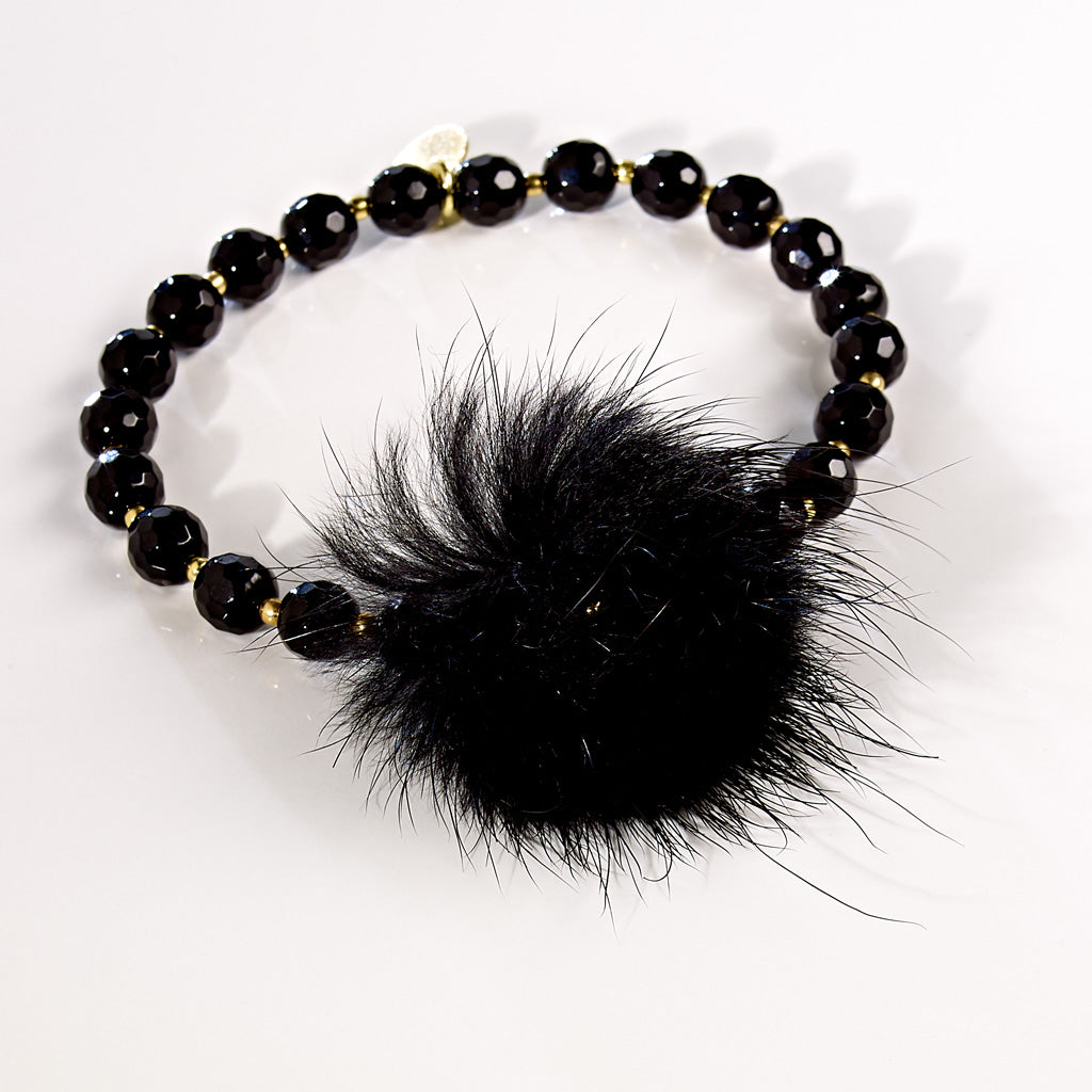 BLACK FLUFFY Deluxe Armband