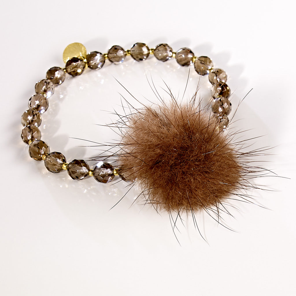 BROWN FLUFFY Deluxe Armband