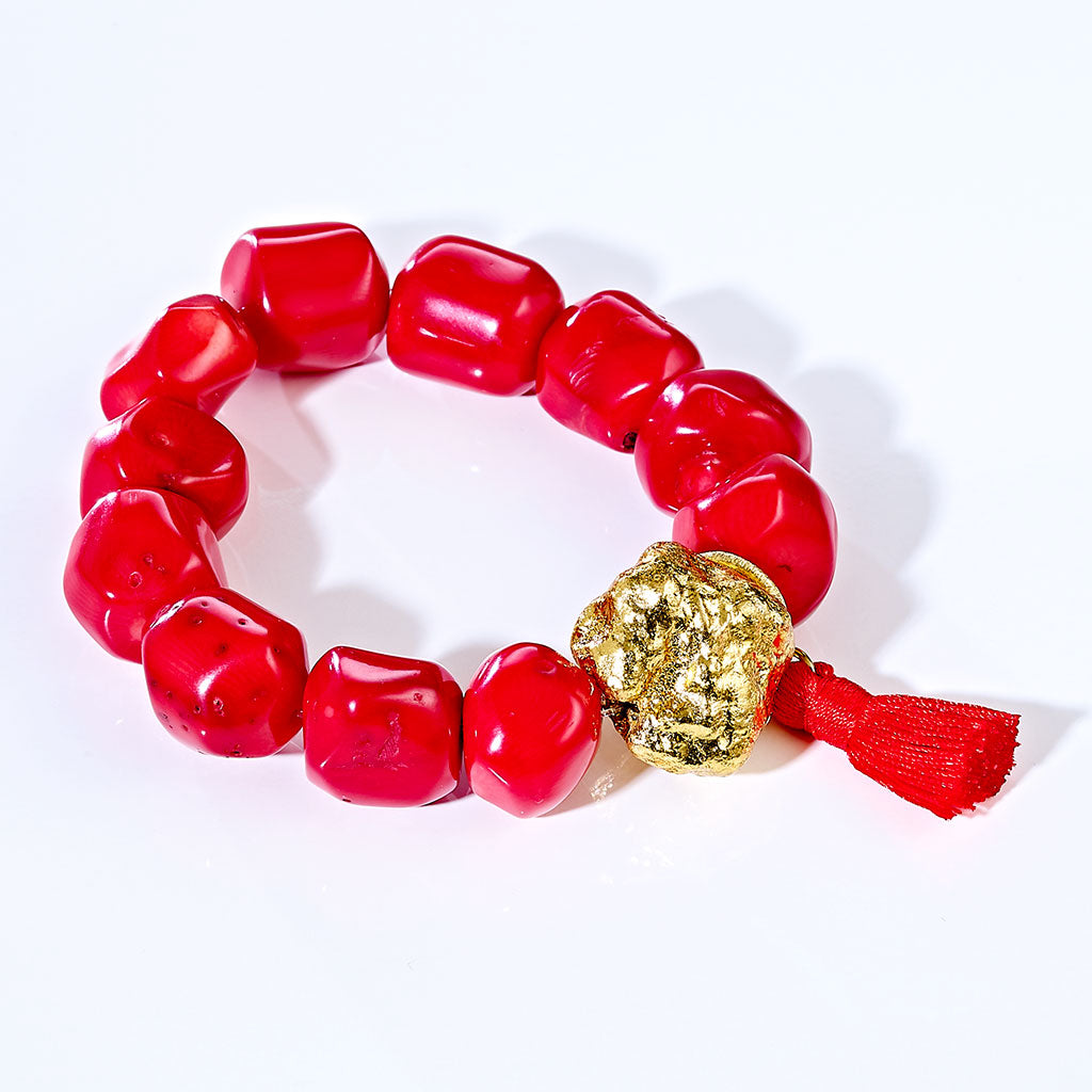 Bambuskoralle Nugget Armband