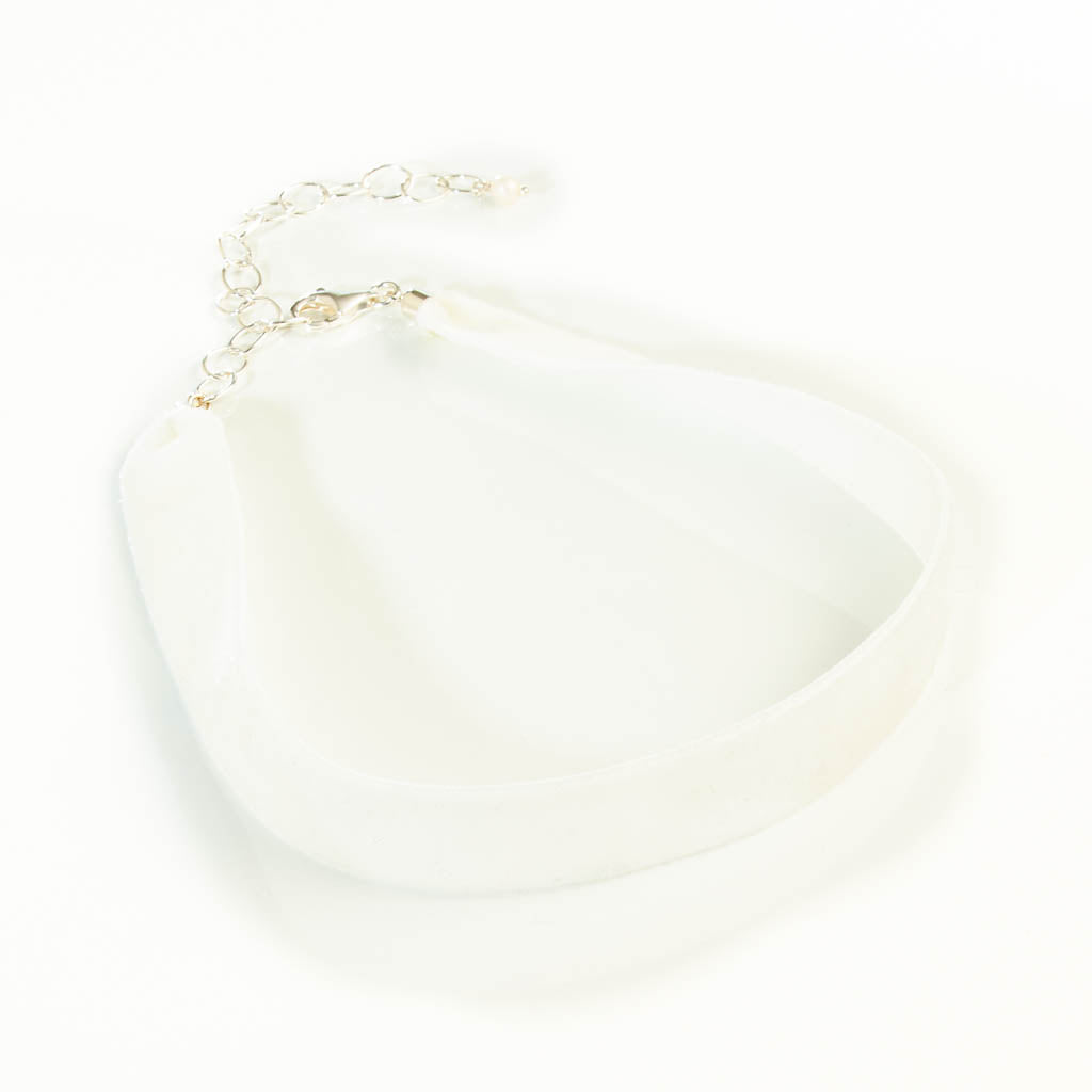 Samt Chocker weiß