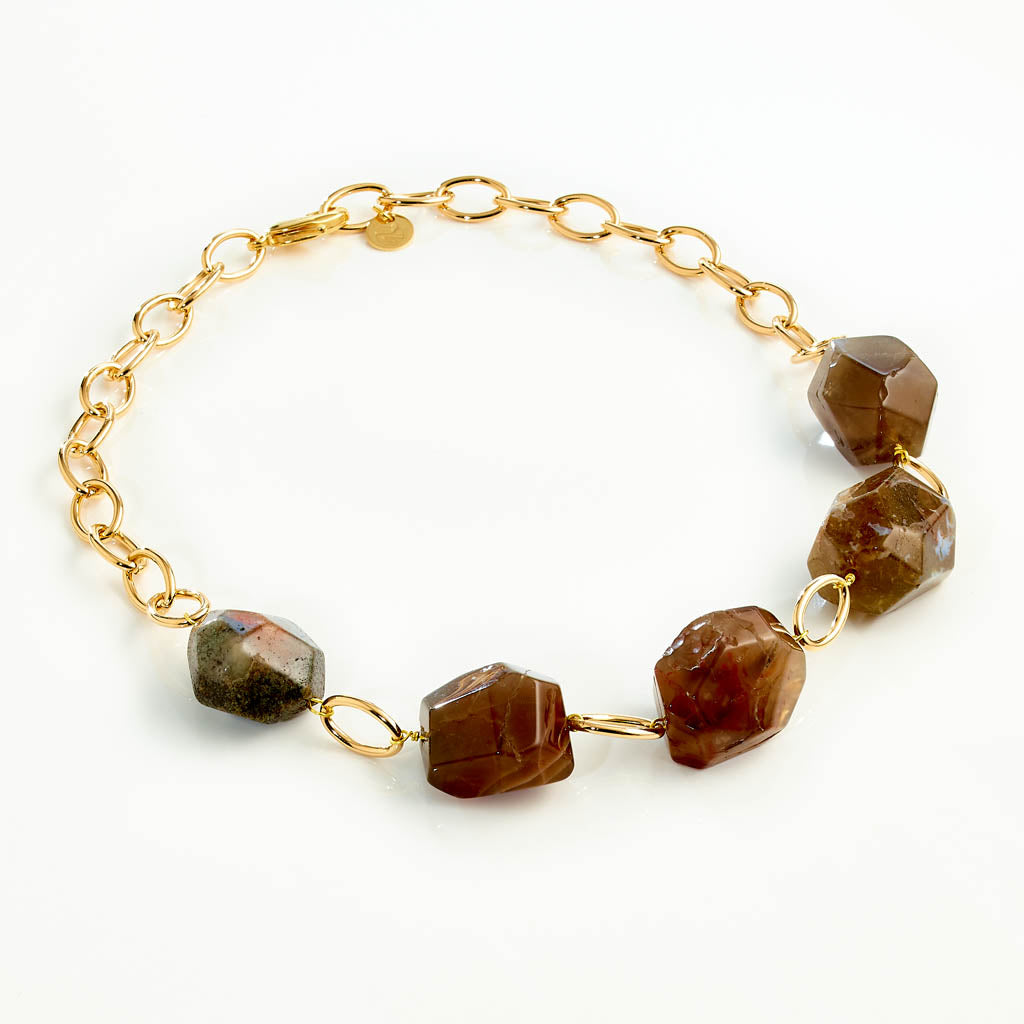 STONE NUGGETS Glieder-Collier