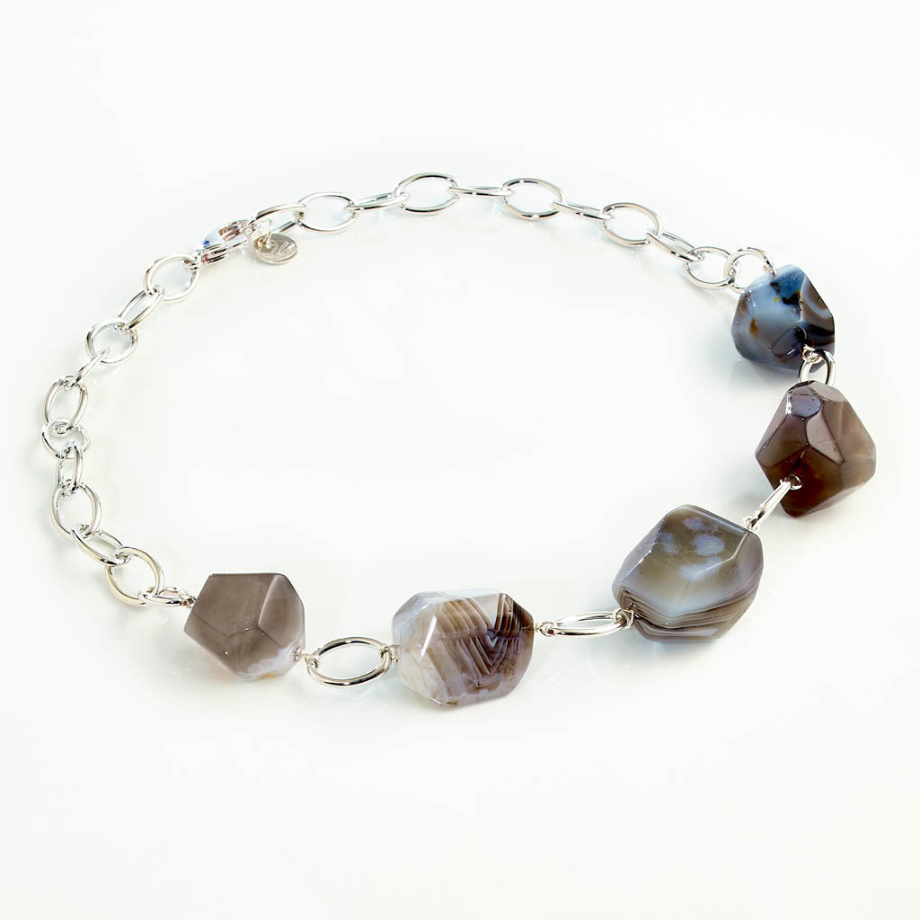 STONE NUGGETS Glieder-Collier