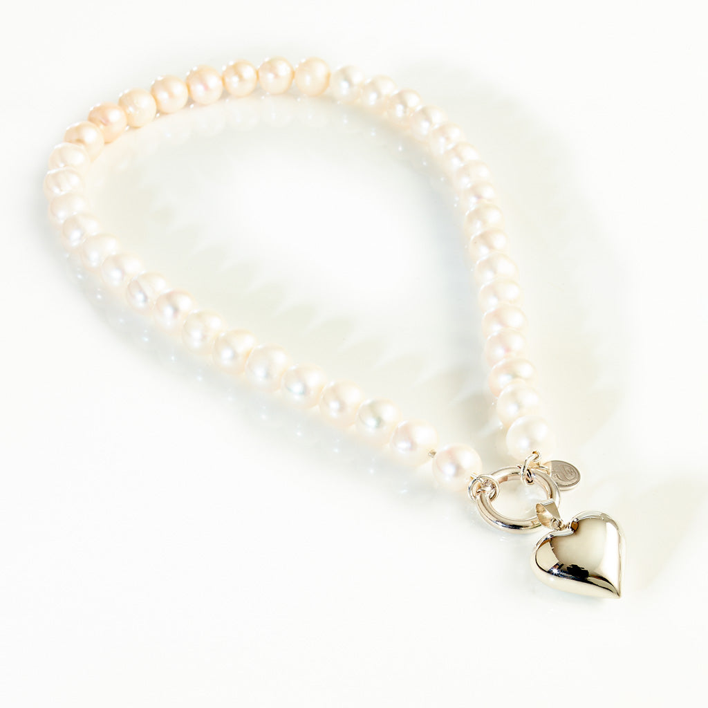 VARIO-Collier Pearl White
