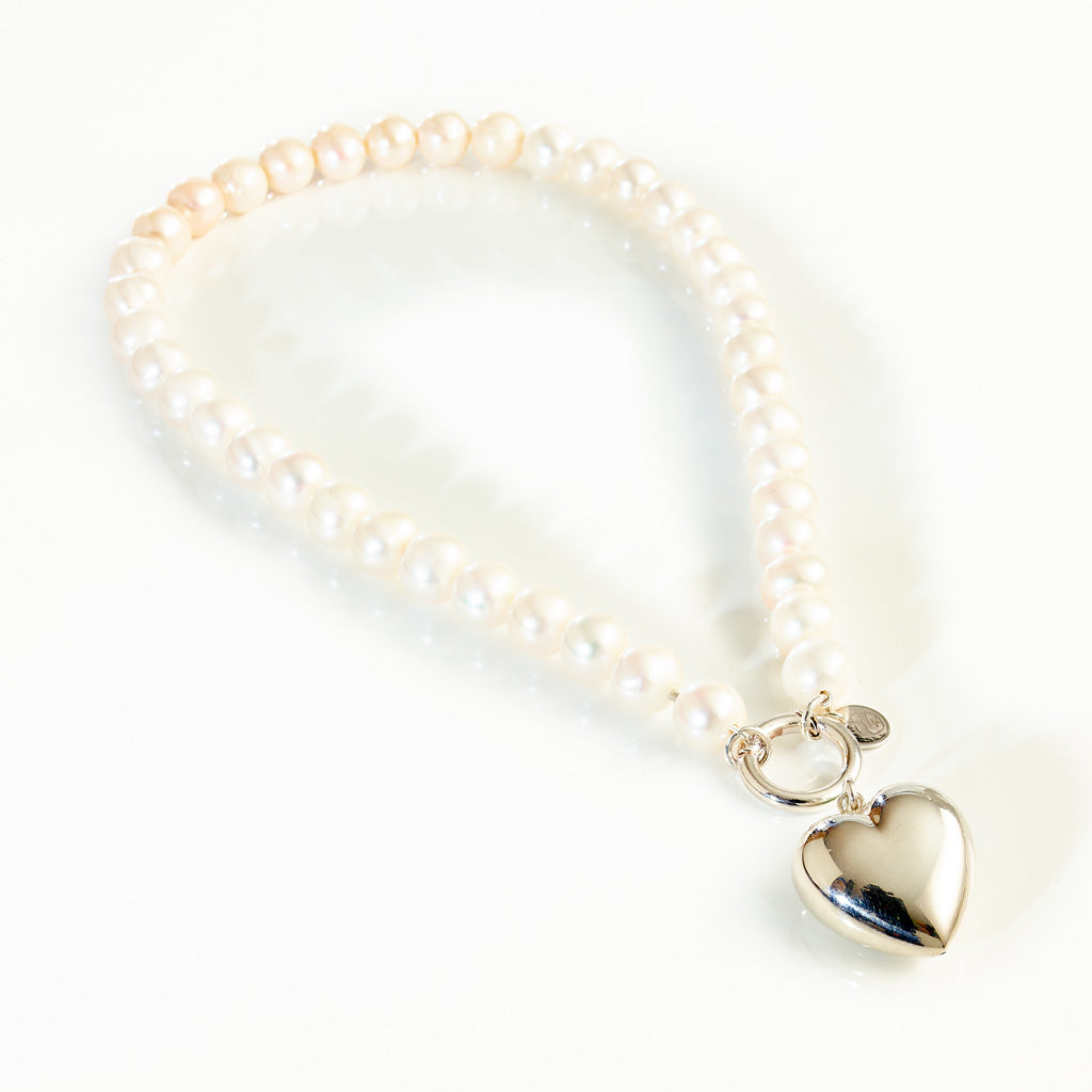 VARIO-Collier Pearl White
