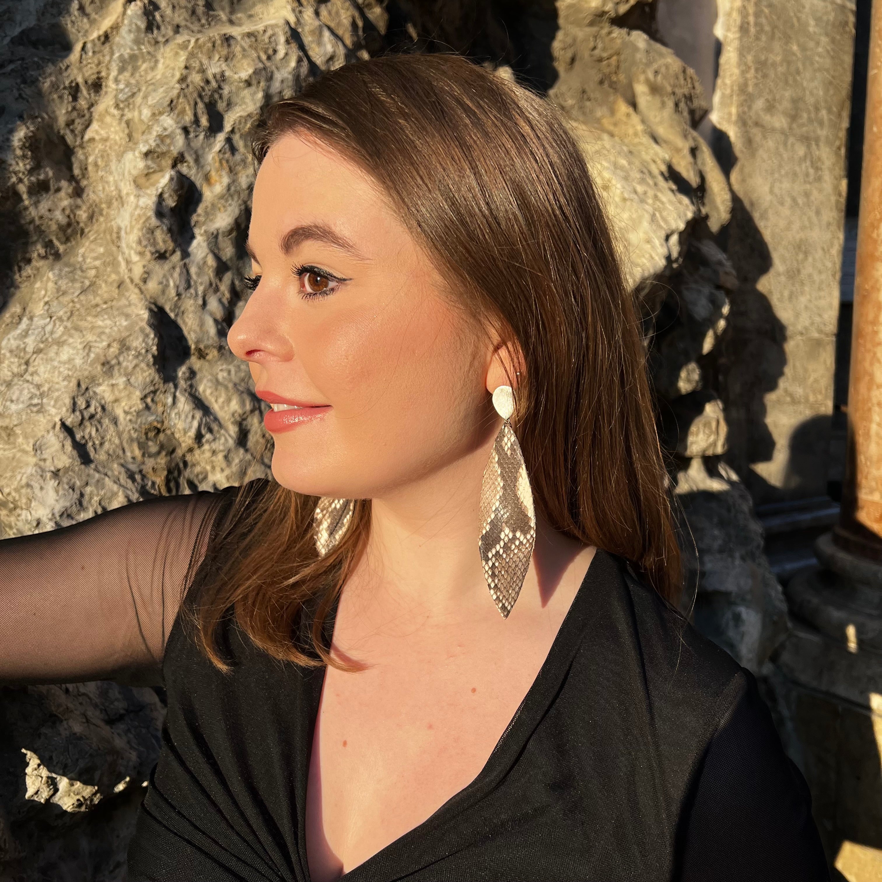 SNAKE Twist Ohrstecker silbern