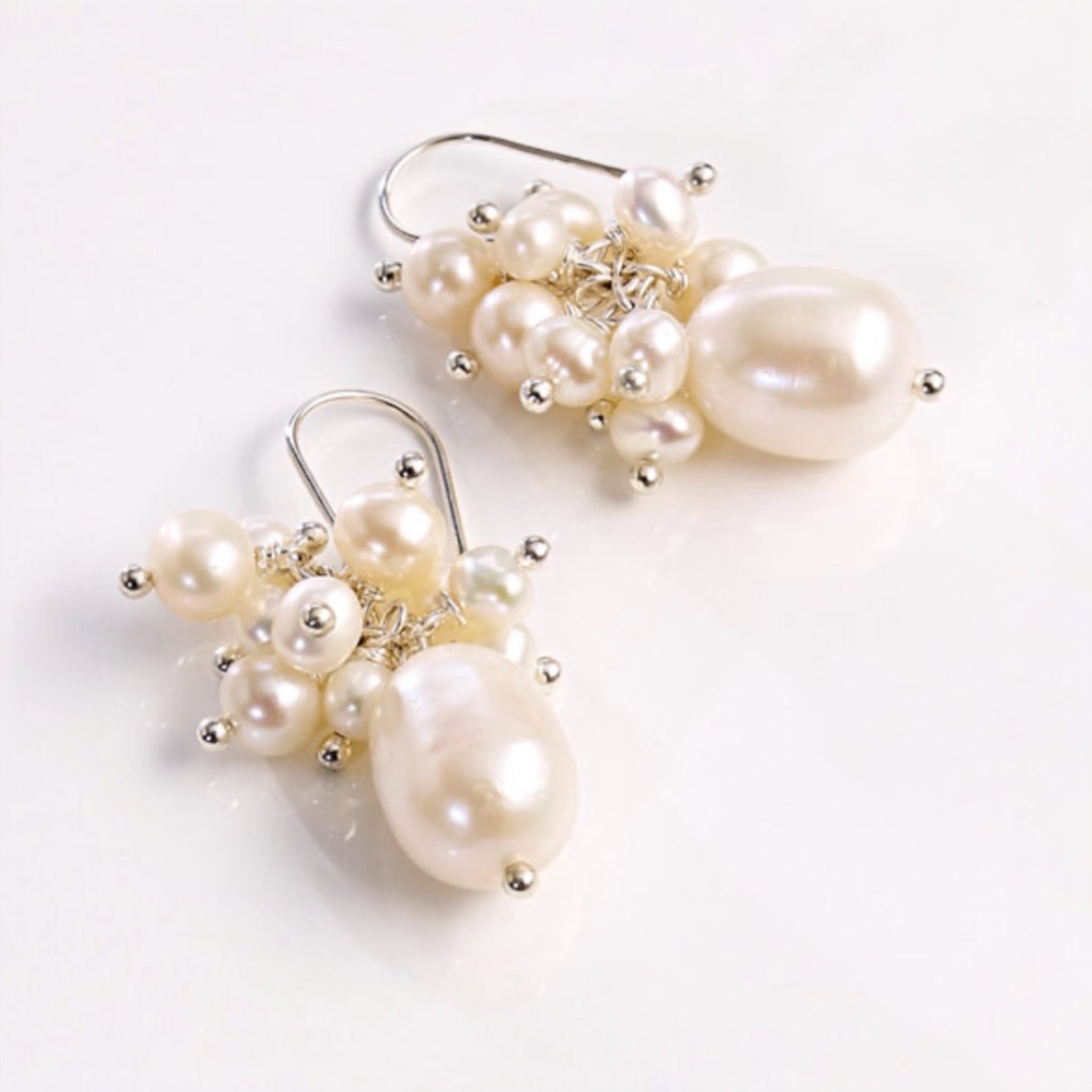 POMPOM Ohrhänger silber