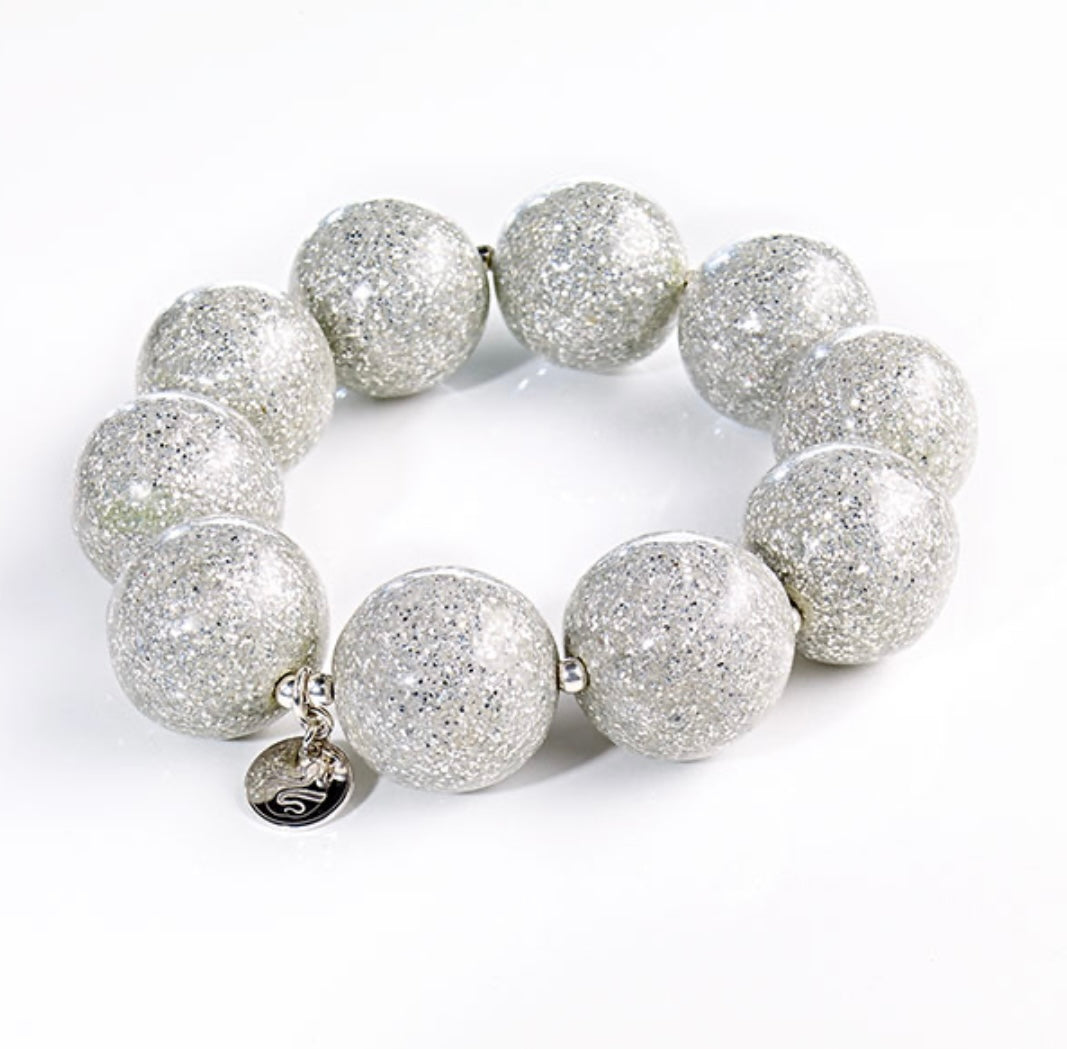 SILVER GLITTER Armband