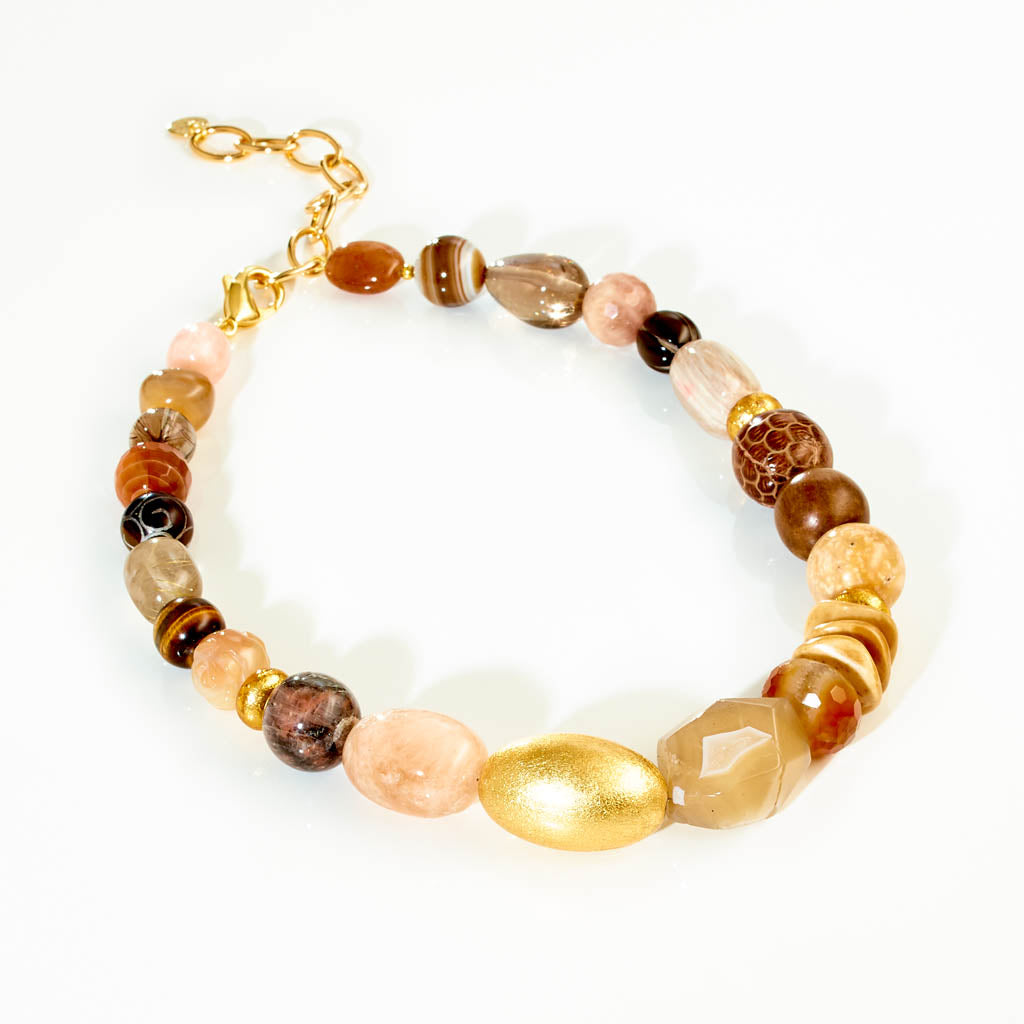 Sommerliches Collier "Soft Caramel"