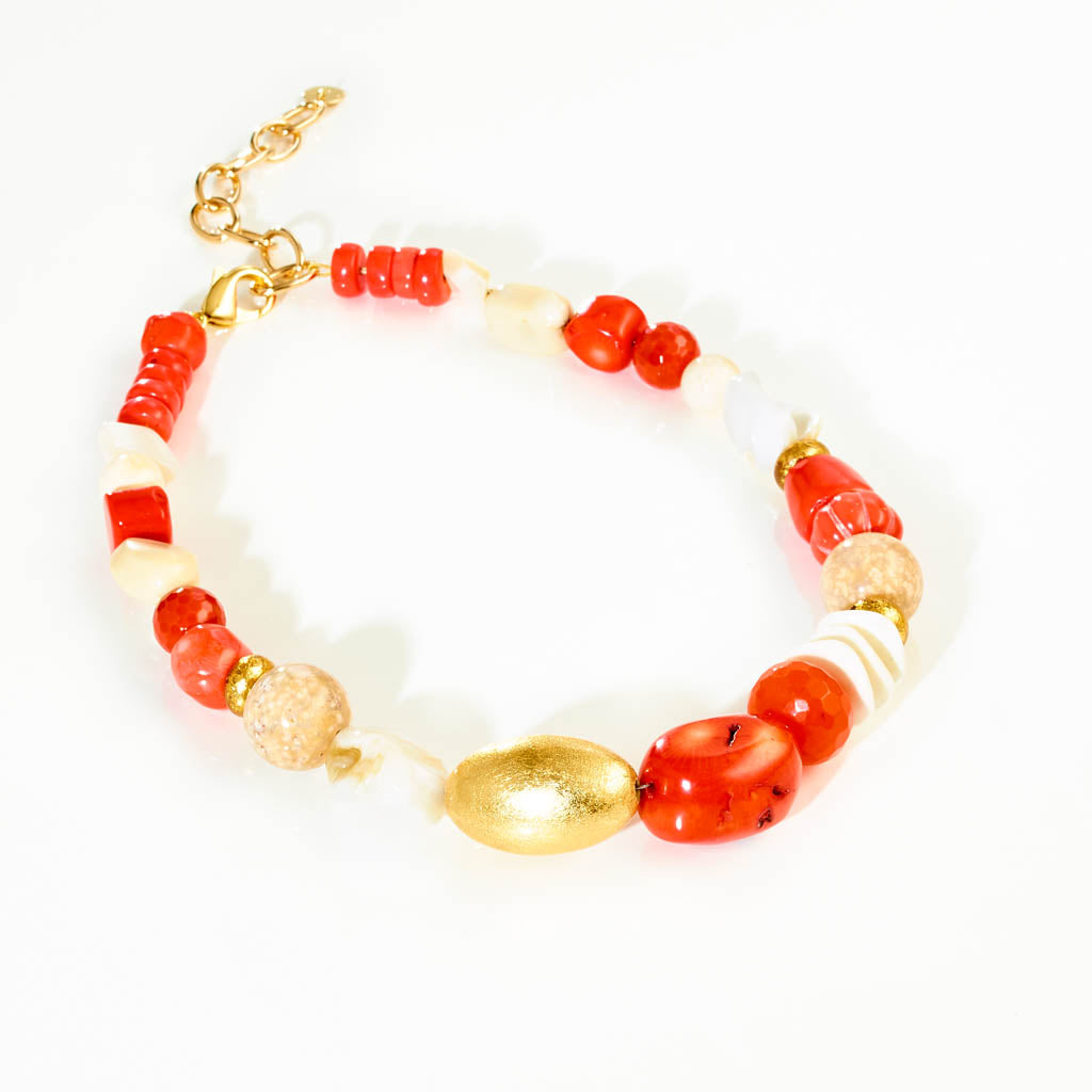 Sommerliches Collier "Copper Orange"