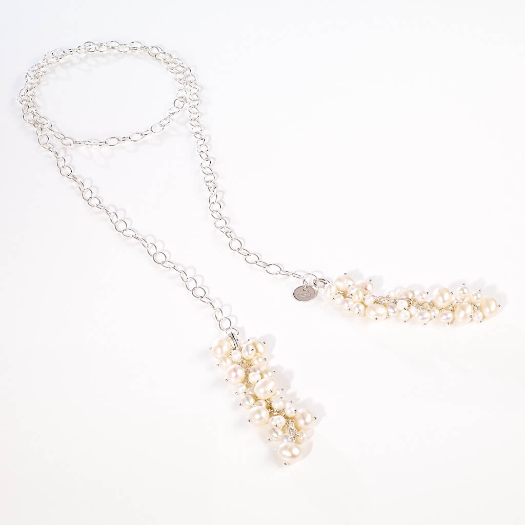 PEARL WHITE CHARLSTON Deluxe Schalcollier