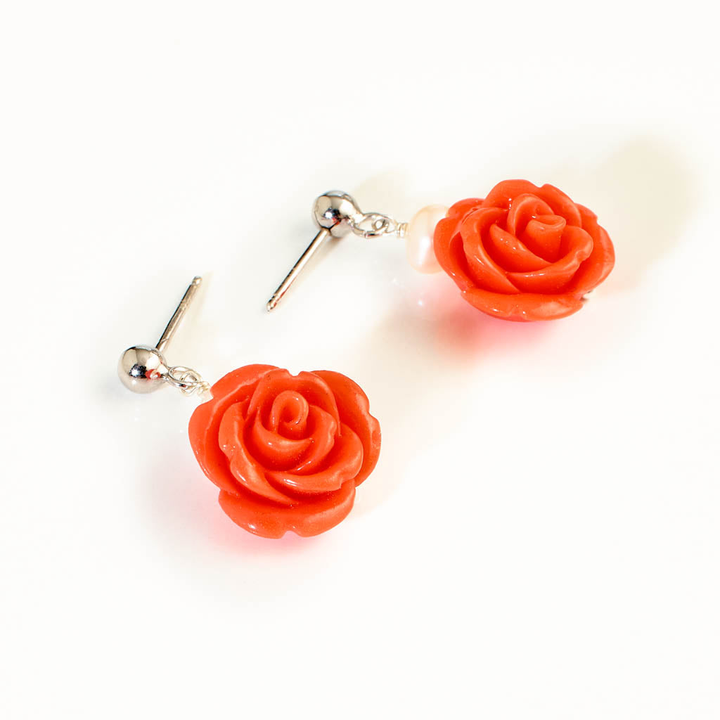 ROSEN Perlen Ohrstecker