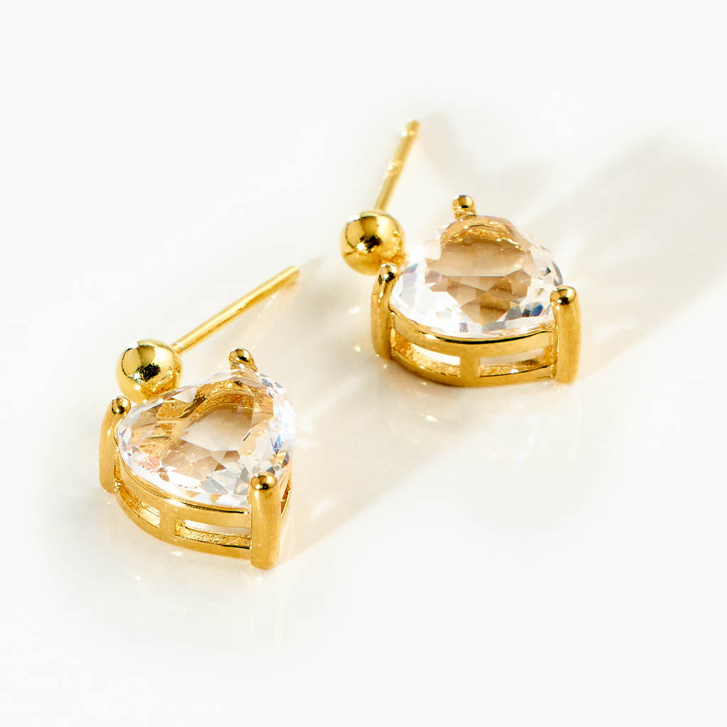 Crystal Heart Ohrstecker