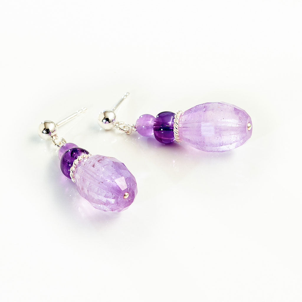Amethyst Kombi Ohrstecker