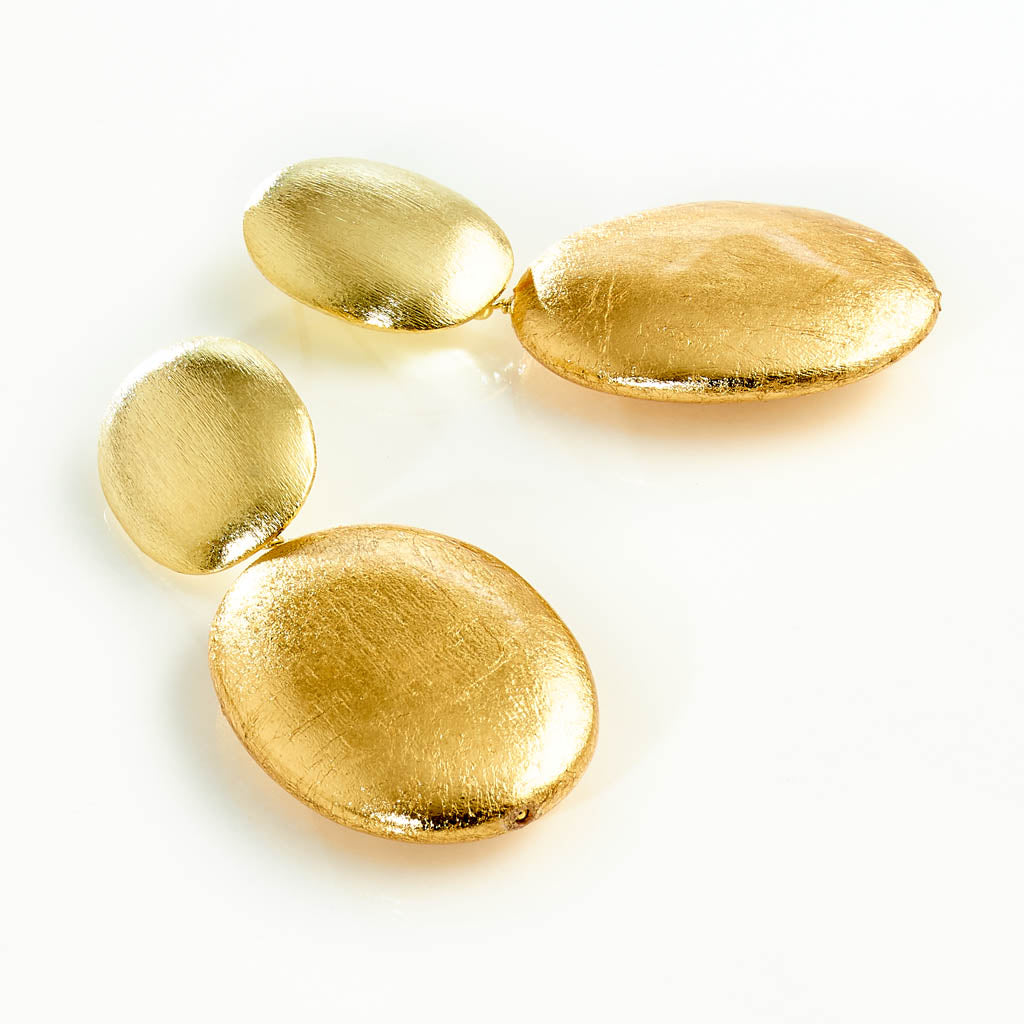 Golden Oval Ohrstecker