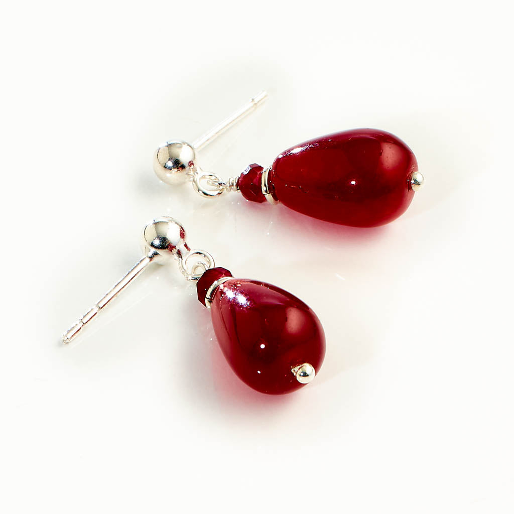 MINI Tropfen Ohrstecker silber