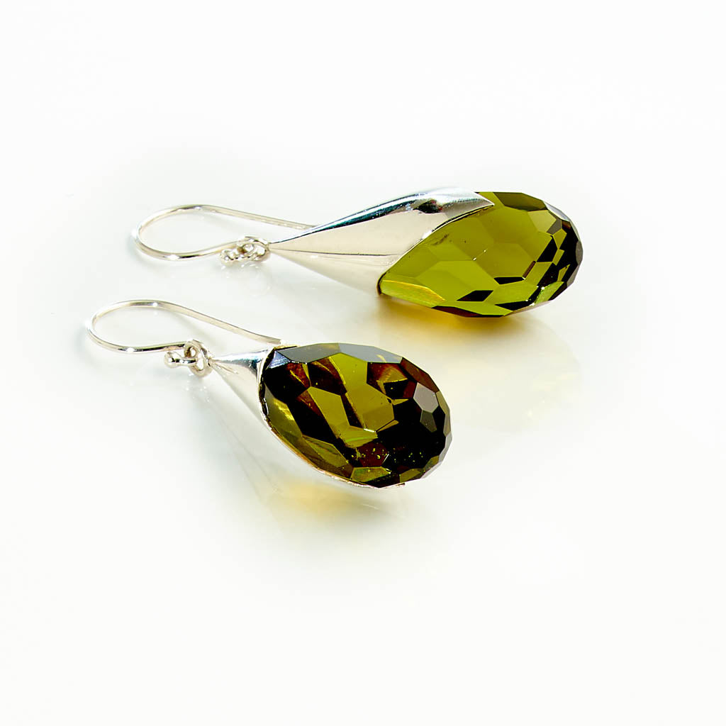 Obsidian Tropfen Ohrhänger