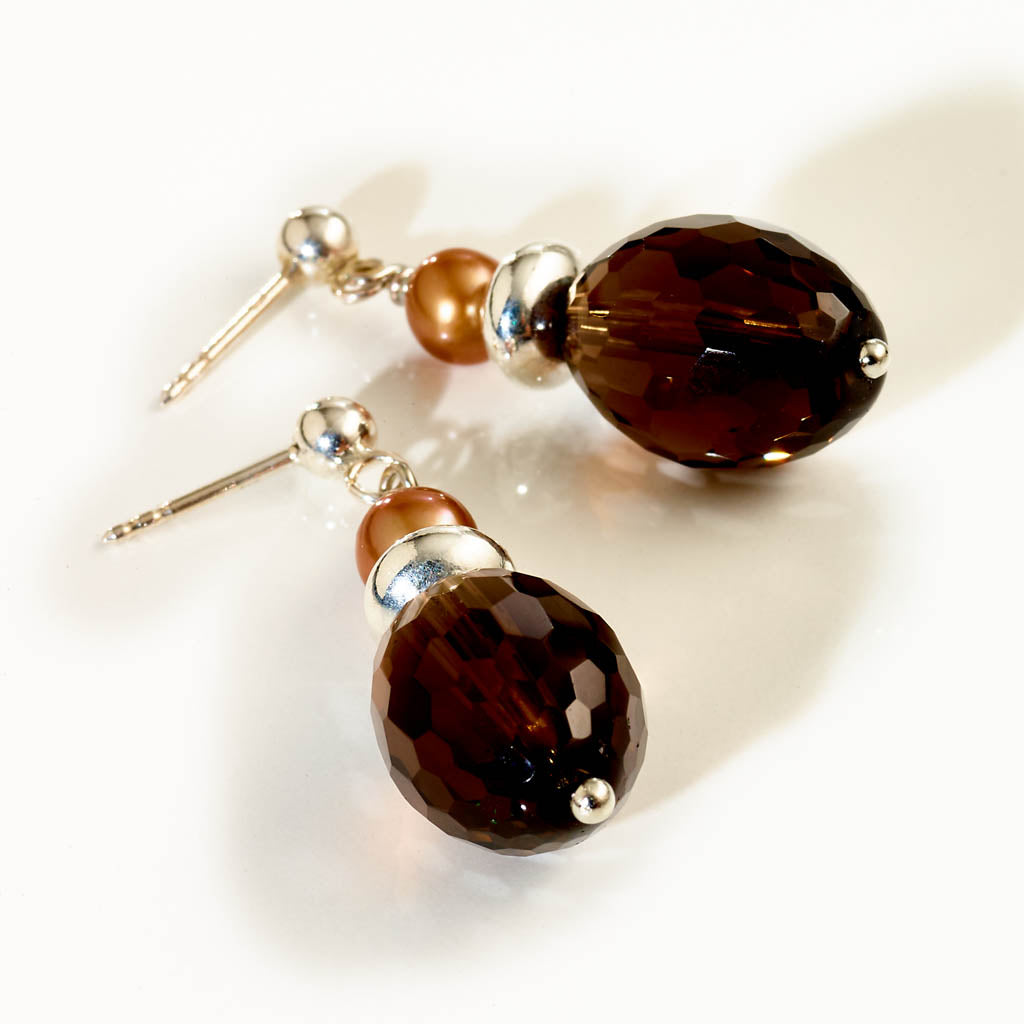 KOMBI Oliven Ohrstecker - "Soft Caramel"
