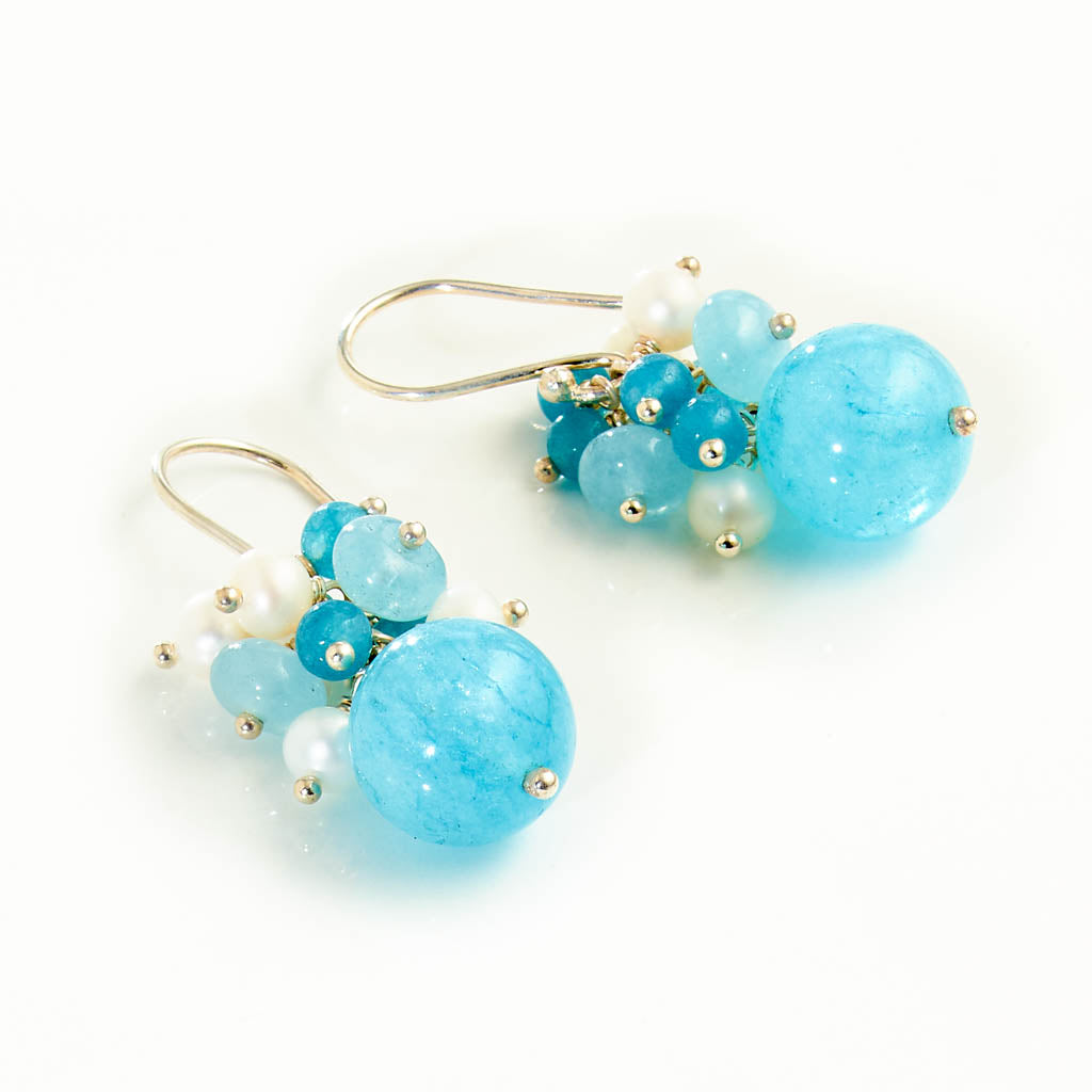 POMPOM Ohrhänger silber