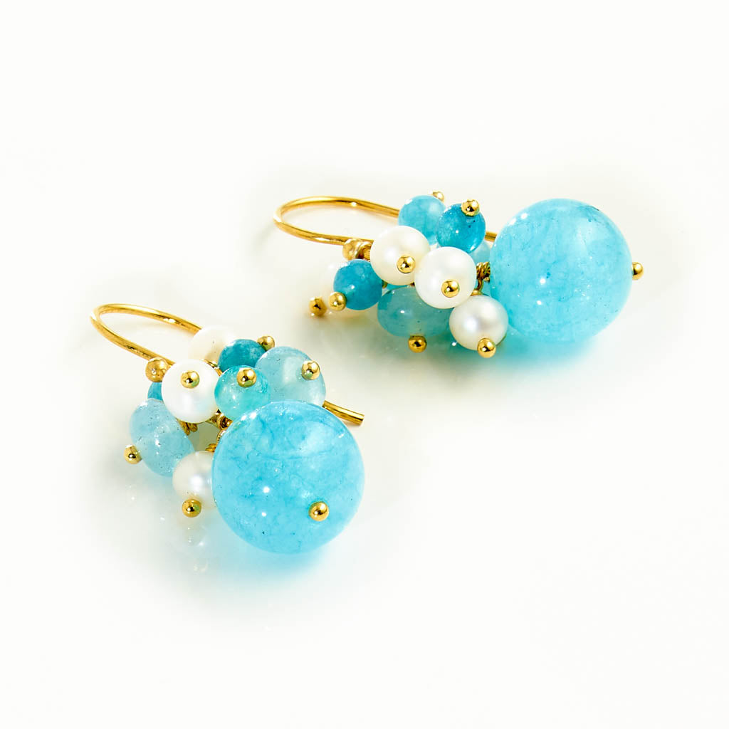 POMPOM Ohrhänger vergoldete Ausführung