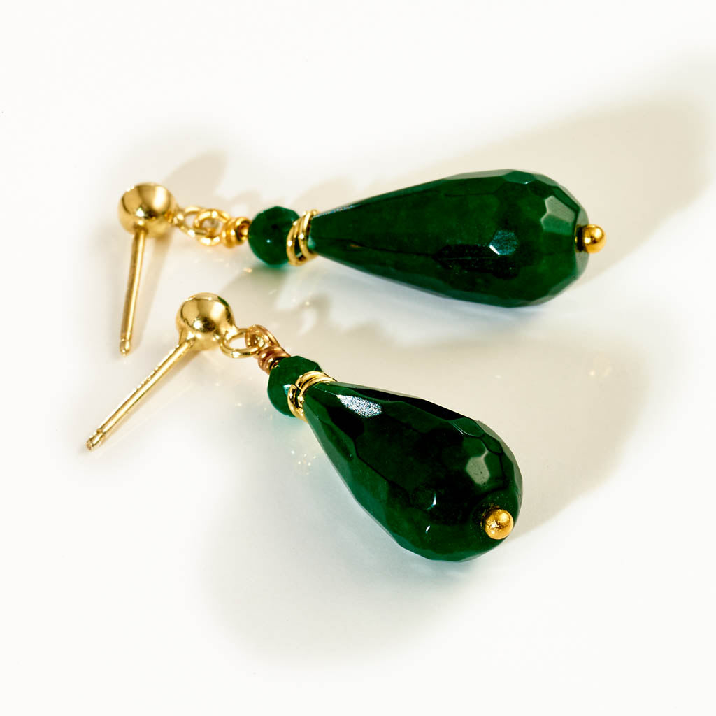 KOMBI Tropfen Ohrstecker - "Moss Green"