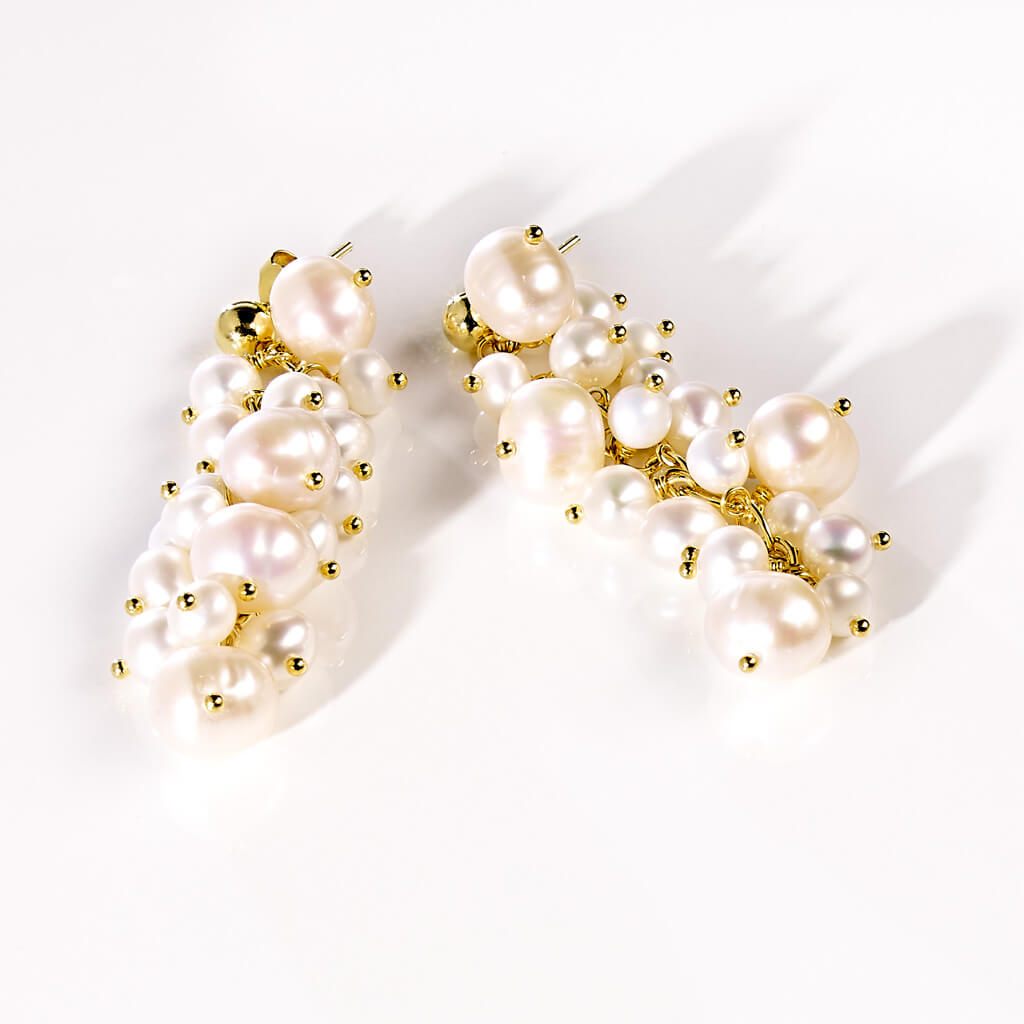 PEARL WHITE CHARLSTON Ohrstecker