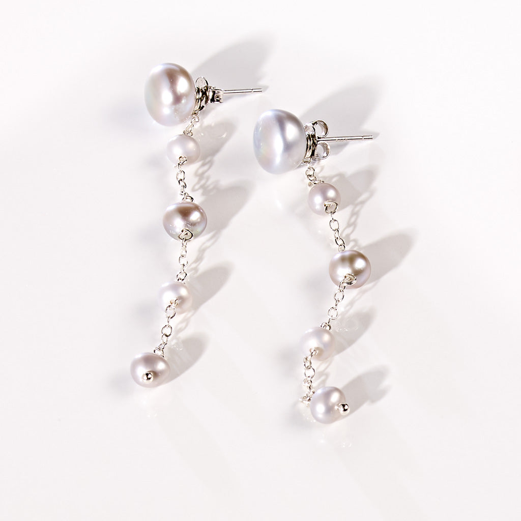 SWING PEARL GREY Ohrpendel kurz