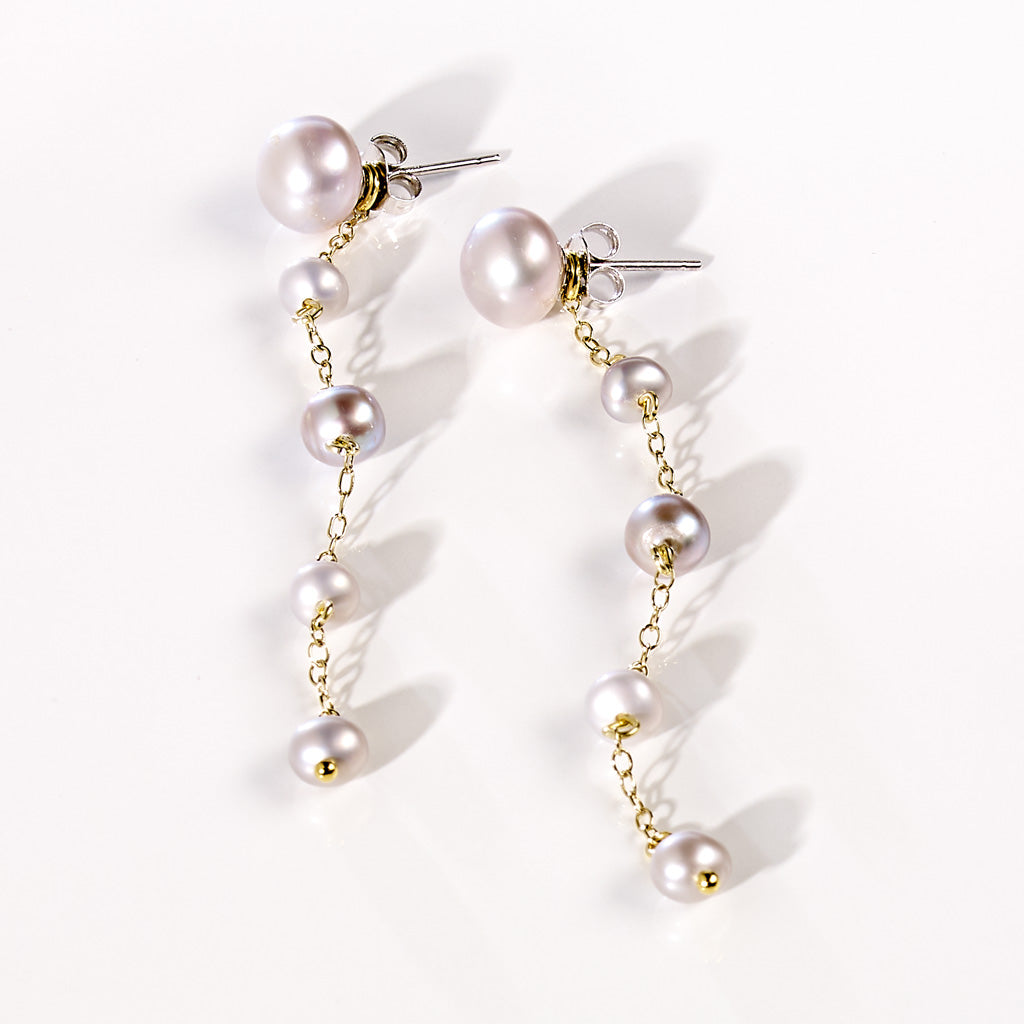 SWING PEARL GREY Ohrpendel kurz