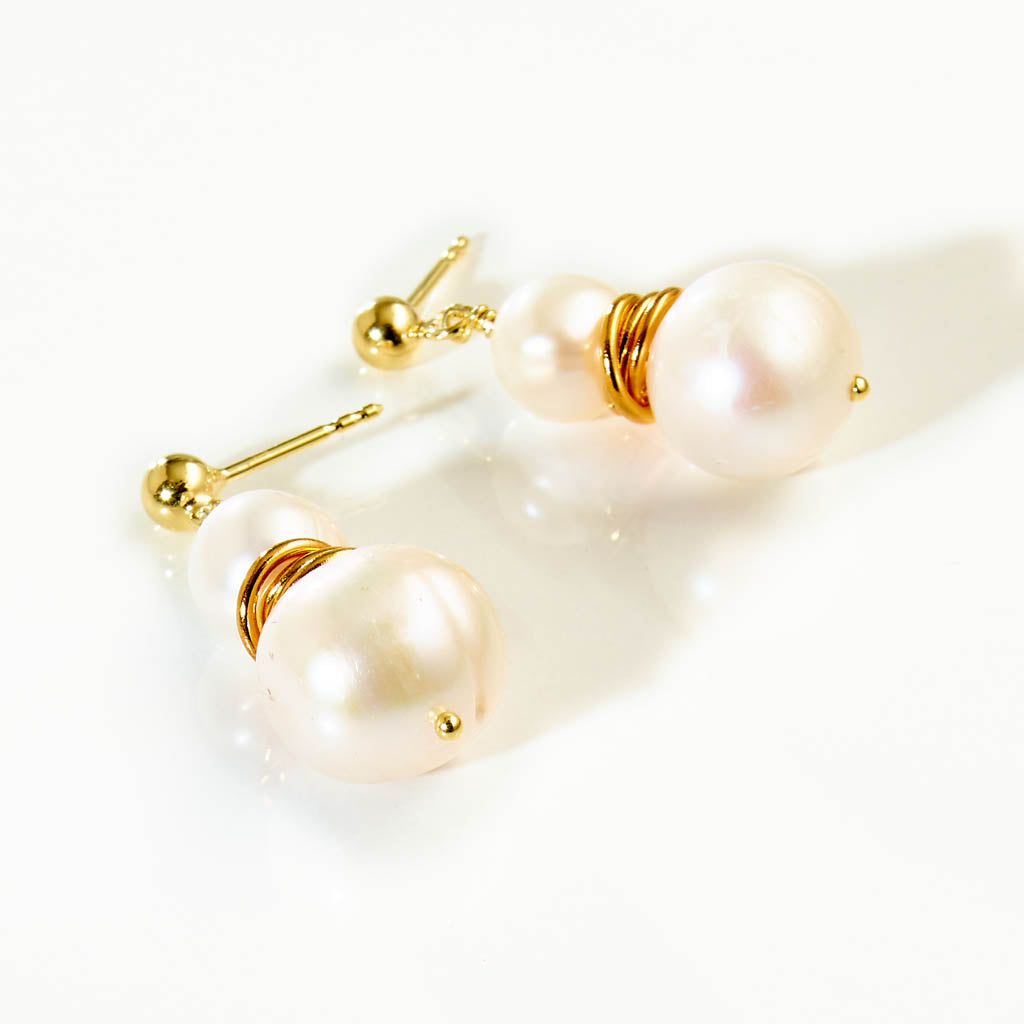 GEM & PEARL Ohrstecker vergoldet