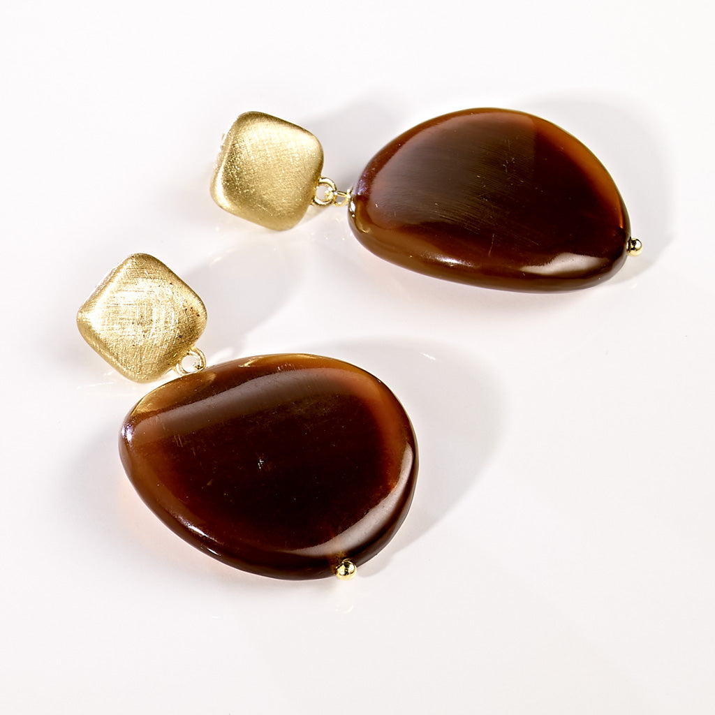 BROWN HORN Ohrstecker