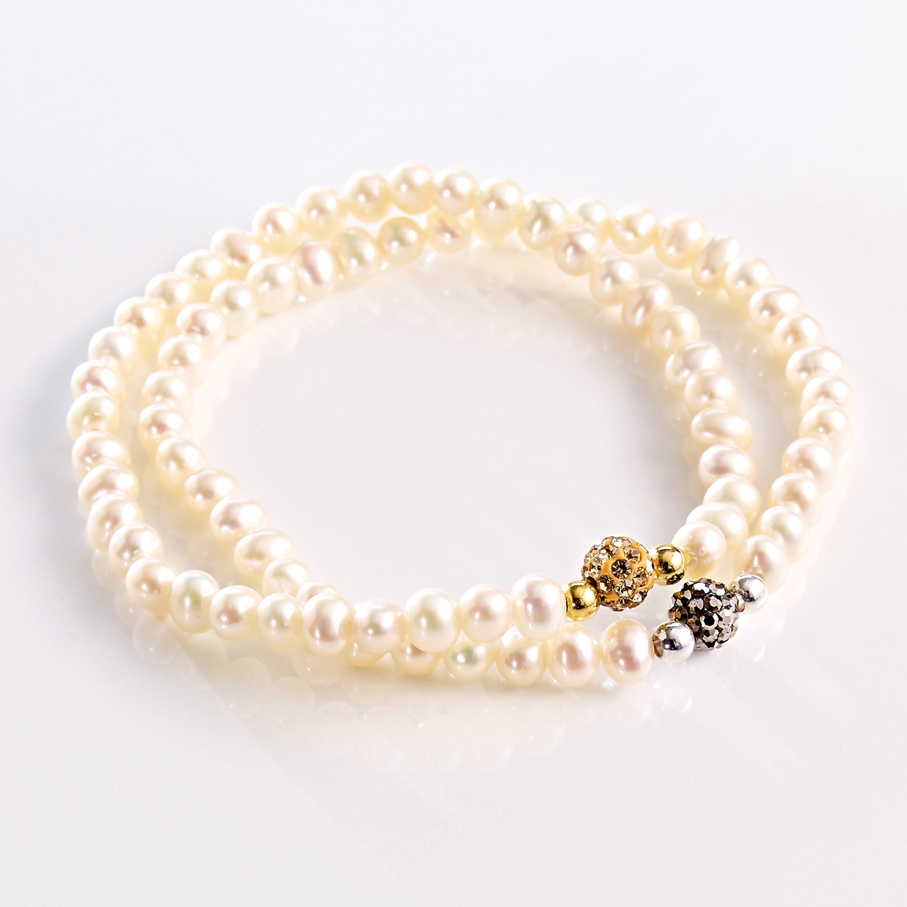 Sparkling PEARL WHITE Armband