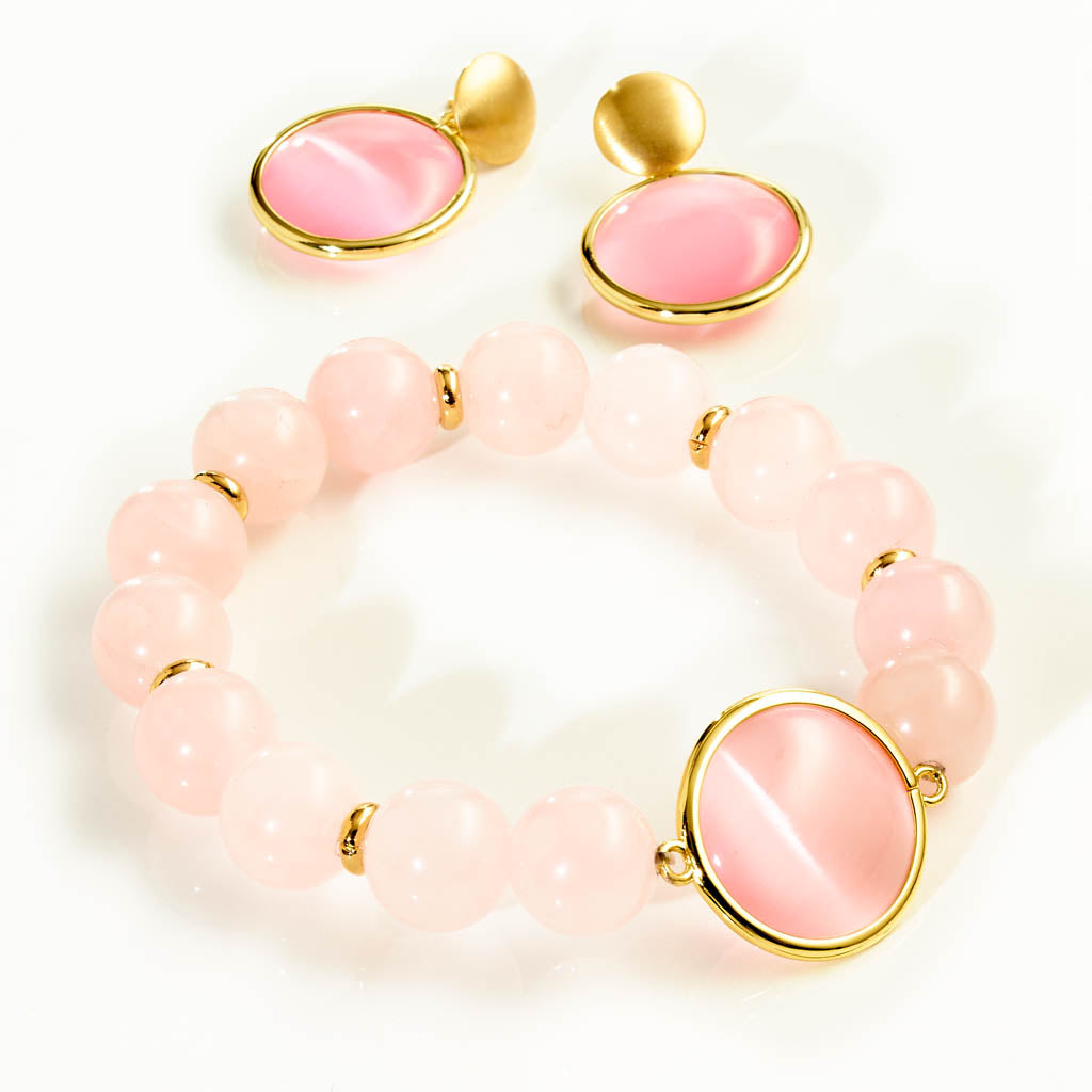 CARAMELLI Schmuckset – Armband & Ohrstecker „Cotton Candy“