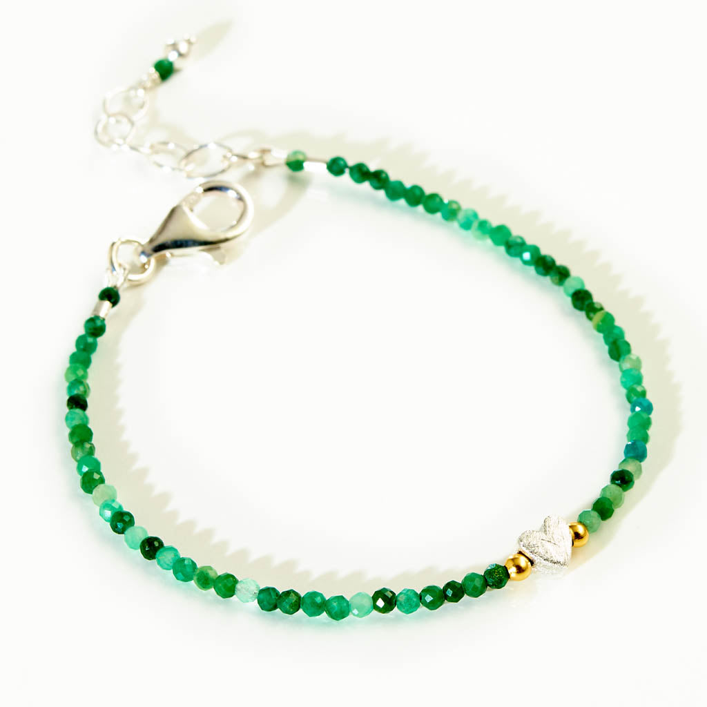 BABY HEART Armband aus Silber mit Lepidolith & Karabiner-Verschluss
