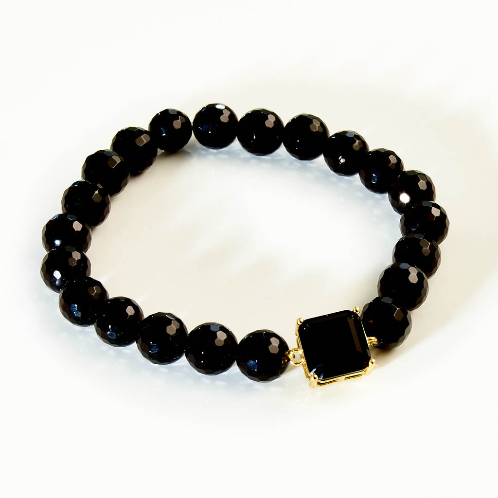 CRYSTAL Uno Armband - Onyx schwarz