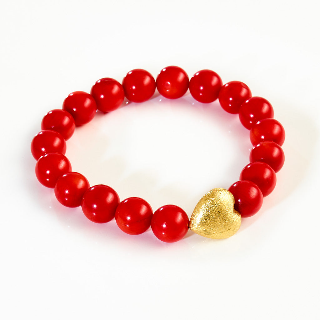 CLASSIC HEART Armband 10mm vergoldet