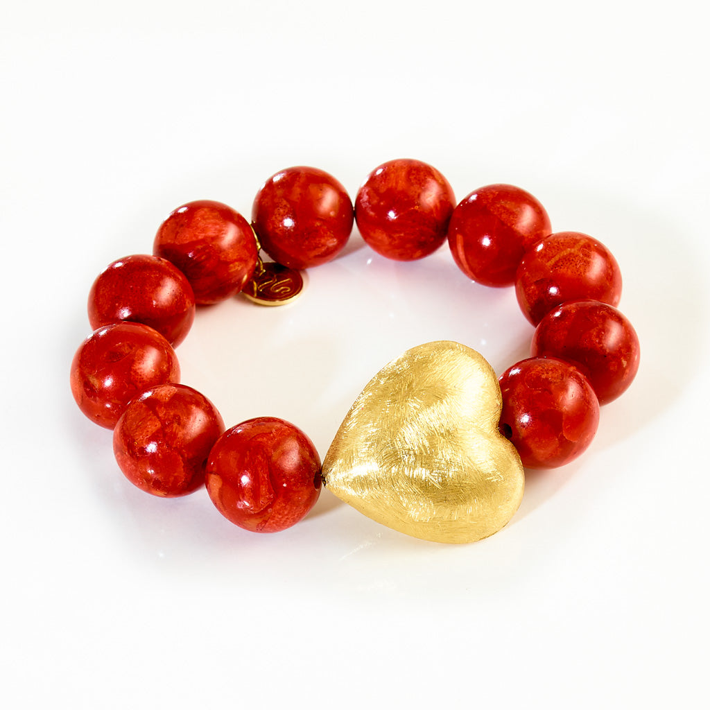 CLASSIC HEART Armband 16mm vergoldet