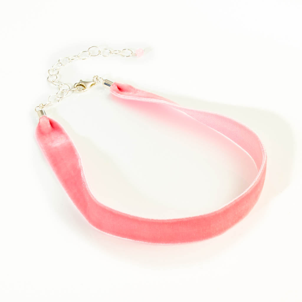 Samt Chocker rosa