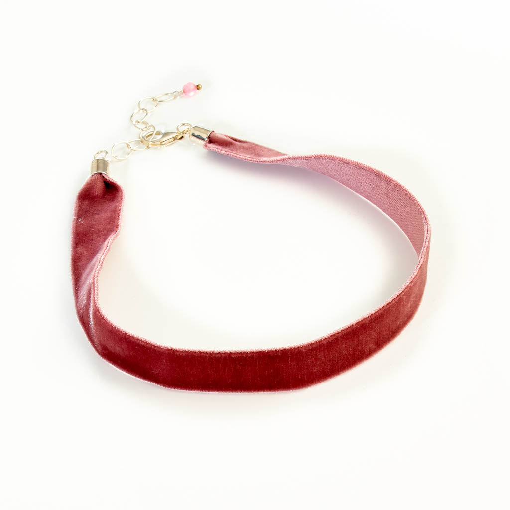 Samt Chocker mauve