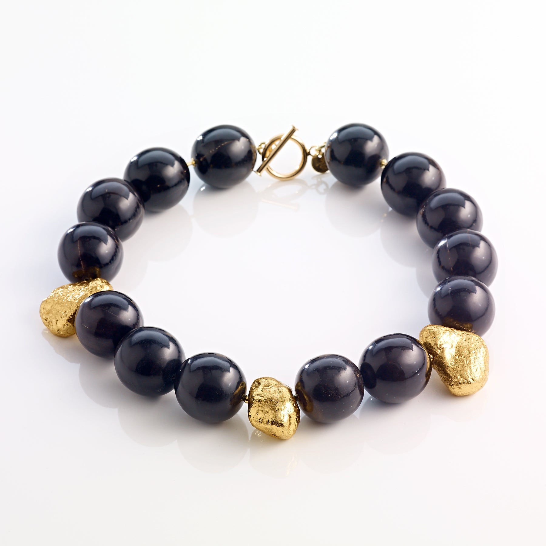 Black Horn Nuggets Collier